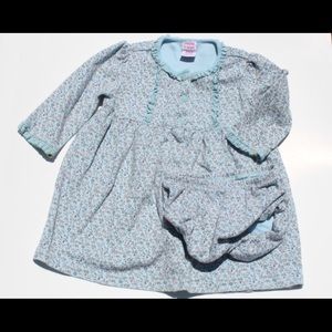 Blue Floral Dress And Bumpkin